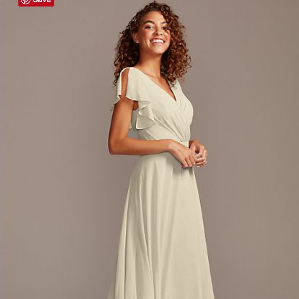 Flutter sleeve bridesmaid dress